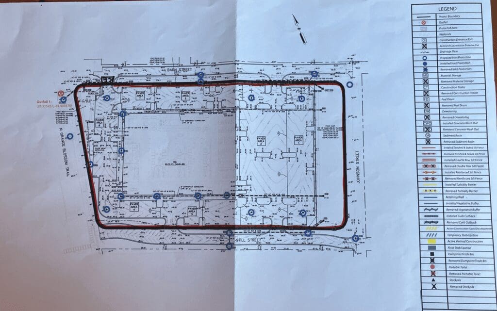 Architectural plan showing detailed layout and measurements for construction.