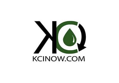Logo featuring 'KC' with a green water droplet and arrow circle.