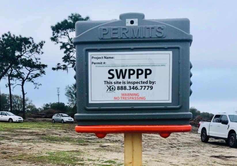 A SWPPP mailbox for stormwater pollution prevention.